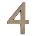 Architectural Mailboxes Brass 4 inch Floating House Number Antique Brass 4 3582AB-4